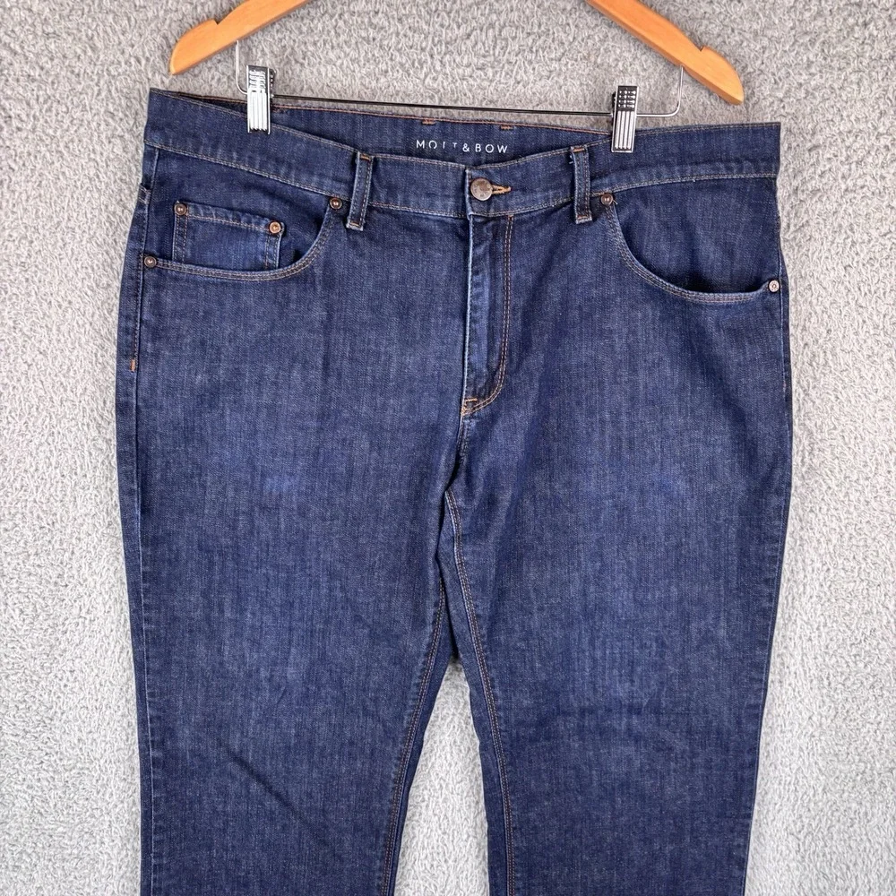 Mott & Bow Jeans Mens 38x30 Blue Slim Fit Straight Leg Denim Stretch